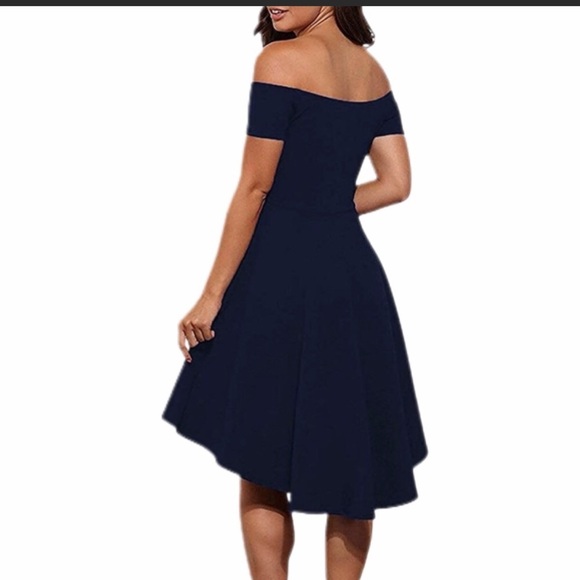 Sarin Mathews Off The Shoulder High Low Dress - Picture 3 of 8